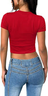 Crop Tops for Women Summer Trendy Tight Tshirts 2025 Slim Fit