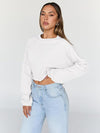 Cropped Sweatshirts for Women Oversized Crewneck Sweaters Long Sleeve Tops Fall Winter Clothes 2025