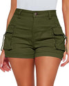 Cargo Shorts for Women Trendy High Waisted Casual Summer Stretchy Utility Cut Off Shorts with Pockets