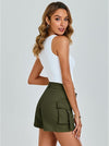 Cargo Shorts for Women Trendy High Waisted Casual Summer Stretchy Utility Cut Off Shorts with Pockets