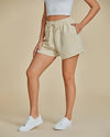 Striped Shorts for Women High Waisted Beach Casual Drawstring Pull On Elastic Waist Summer Shorts with Pockets